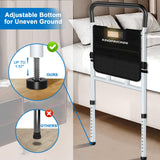KingPavonini Bed Rails for Elderly Adults Safety, with Motion Light & Storage Pouch, FSA/HSA Eligible 400LBS Robust Bed Assist Rail with Support Legs for Seniors & Surgical Patients,Tool-Free Assembly