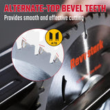 Revvstark 5-1/2" (10mm Arbor) Circular Saw Blades 24T&48T, Carbide Tipped Teeth, Heavy Duty TCT Saw Blades for Cutting Various Wood, Plastic and Composite Materials
