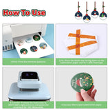 HTVRONT Sublimation Ornament Blanks 24PCS - Sublimation Christmas Ornament Blanks Ceramic Decorations - Baby Shower Decorations Sublimation Ceramic Ornaments Blanks with Red Strings (2.87in)