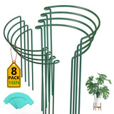 8 Pack 24 In Plant Support Stakes, Peony Cages And Supports with 15 Lables