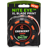 Crescent Lufkin 8 Meter / 25 Ft. SHOCKFORCE NITE EYE Tape Measure | L1325CMEB-02