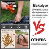 Bakulyor 50Pcs Circle Top Landscape Staples, 6 Inch Green Artificial Turf Stakes, 9 Gauge Landscape Fabric Pins, Heavy Duty Yard Lawn Spikes for Outdoor Soil Gardening Weed Barrier Sod Fabric - 6"