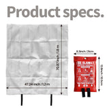WUERLI Fire Blanket, 47" x 71",Fiberglass Fire Blanket for Camping and Fire Fighting Shelters
