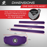 Sleeve Stars Tennis Elbow Brace for Men & Women, Tendonitis Elbow Brace & Strap Golfers Elbow Brace Counterforce Band for Tendon Pain Relief & Support for Forearm w/ 3 Straps Fits 9-23" (Single) (1, Dark Purple, One Size)