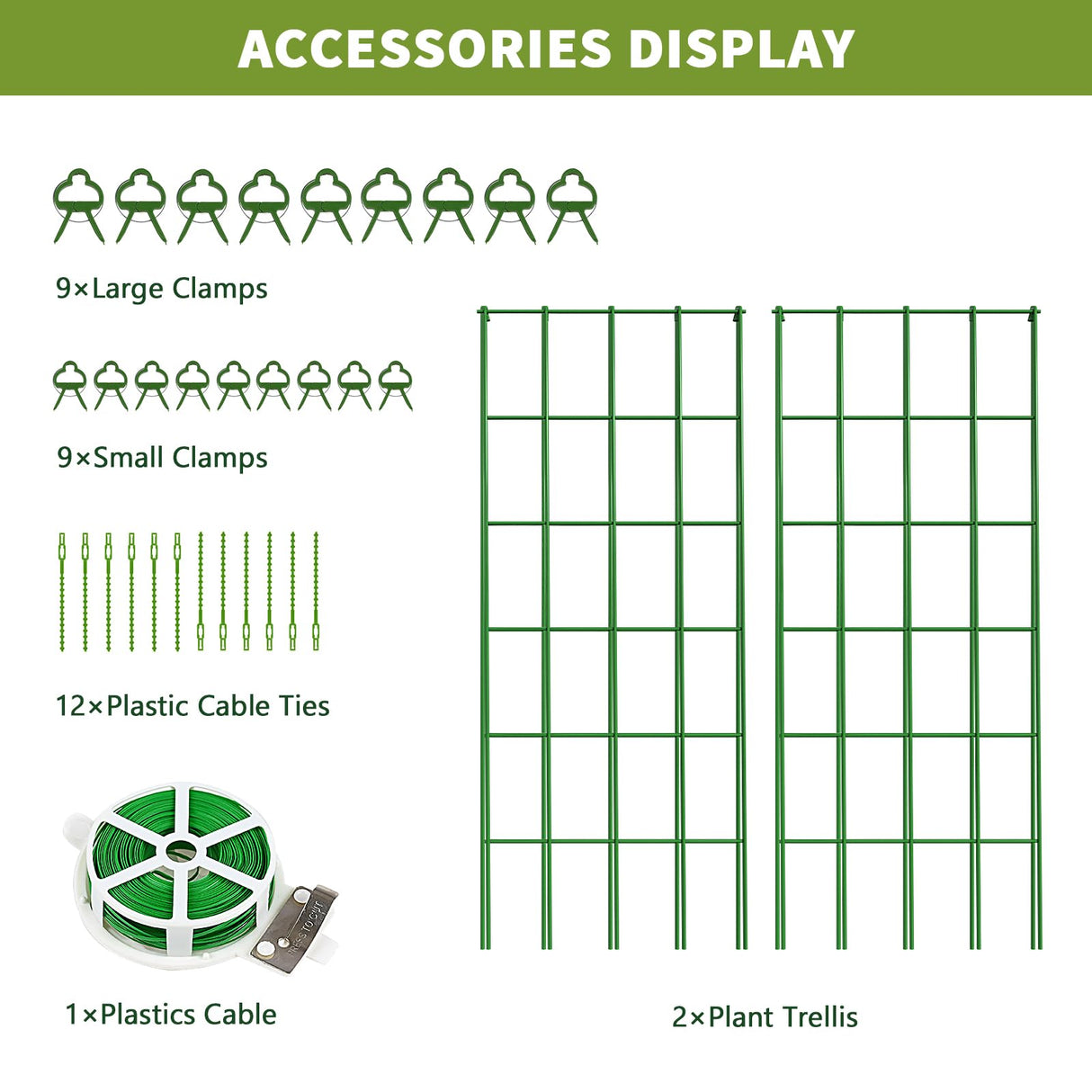 UrGROWA Cucumber Trellis 2 Pack,Foldable A-Frame Garden Trellis