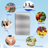 2PCS Ice Packs for Lunch Boxes Reusable Stainless Steel Ice Packs, No Water Needed, for Coolers, Camping, and Picnic Baskets Metal Bento Box Ice Packs Keep Food and Drinks Fresh and Cool