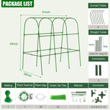 Amoskey Cucumber Trellis for Raised Beds, Cucumber Trellis for Climbing Plants Outdoor, with Garden Netting and Plant Clip, Metal Arch Garden Trellis Ideal for Cucumbers, Tomatoes, and Flowers