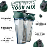 HELIMIX 2.0 Vortex Blender Shaker Bottle Holds upto 28oz | No Blending Ball or Whisk | USA Made | Portable Pre Workout Whey Protein Drink Shaker Cup | Mixes Cocktails Smoothies Shakes | Top Rack Safe