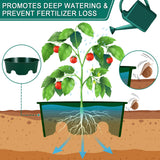 GJQ 6PCS 12 Inches Plant Rings for Outdoor Plants, Plant Rings, Planting Ring, Planting Grow Rings to Separate Rock and Pest for Deep Watering Veggies Herbs and Flowers