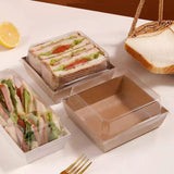 ROSPAKTEK 100Pack 4x4x2.5 Inches Charcuterie Boxes with Clear Lids - Bakery, Chocolate Covered Strawberries, Cupcake, Pie, Treat, Macaron Boxes for Christmas, Valentine's