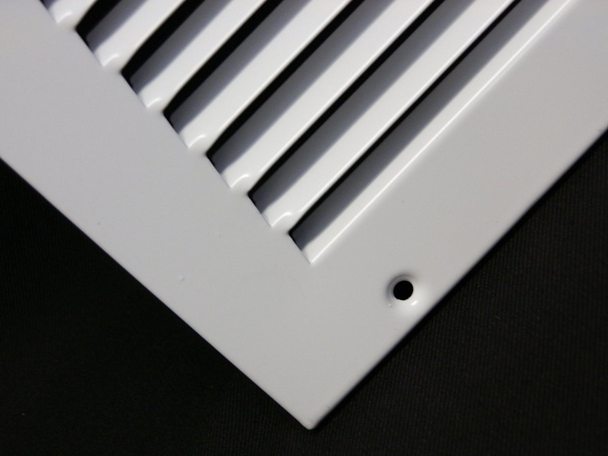 HVAC Premium 28'' x 36'' [Duct Opening] Flat Stamped Steel Return Air Grille - Sidewall and Ceiling - HVAC Vent Duct Cover - White [Outer Dimensions: 29.75''w X 37.75''h]