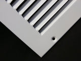 HVAC Premium 28'' x 36'' [Duct Opening] Flat Stamped Steel Return Air Grille - Sidewall and Ceiling - HVAC Vent Duct Cover - White [Outer Dimensions: 29.75''w X 37.75''h]