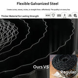 Anleolife Galvanized Steel Garden Landscape Edging Roll, 60FT x 8" Black