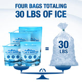 HEYTRIP 4 Pack Reusable Ice Bags for Cooler 2.5lb 5lb Ice Cube Bags, Long Lasting Cold Dry Freezer Packs, Leakproof Water Container - Fill it with Ice to Keep Cooler Cold and Drink its ICY Water