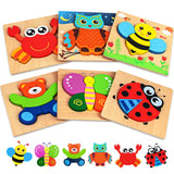 Wooden Toddler Puzzles Montessori Toys: Gifts for 1 2 3 Year Old Boys Girls