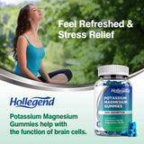 HOLLEGEND Potassium Magnesium Gummies, High Absorption Potassium Citrate 99mg Magnesium Citrate 180mg, Chewable Gummy Supplements for Leg Cramps & Muscle, 120 Count