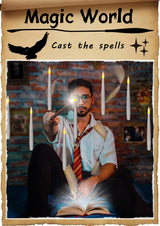 Leejec 20pcs Flameless Taper Floating Candles with Magic Wand Remote, Flickering Warm Light, Battery Operated 6.1" LED Electric Window Candle, Decor for Christmas, Wedding, Halloween, Birthday Party