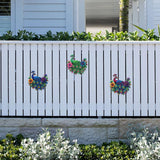 dreamskip 3 Piece Metal Peacock Wall Decor, Iron Tropical Peacocks Wall Art, Outdoor Metal Birds Garden Wall Decors Sculptures for Patio Fence Living Room Housewarming Gifts