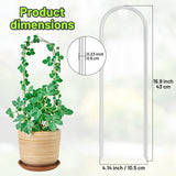 Vokvaktak 6 Pack U-Shape Acrylic Plant Trellis for Indoor Climbing Plants, 16 Inch Small Plant Trellis, Potted Plant Climber Support for Pothos, Vine Ivy, Houseplant