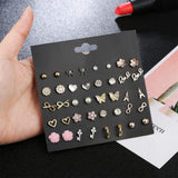 NEWITIN 100 Pairs Colorful Cute Earrings for Girls Sensitive Ears Hypoallergenic Girl Stud Earrings Set Stainless Steel Cartoon Stud for Girls and Women