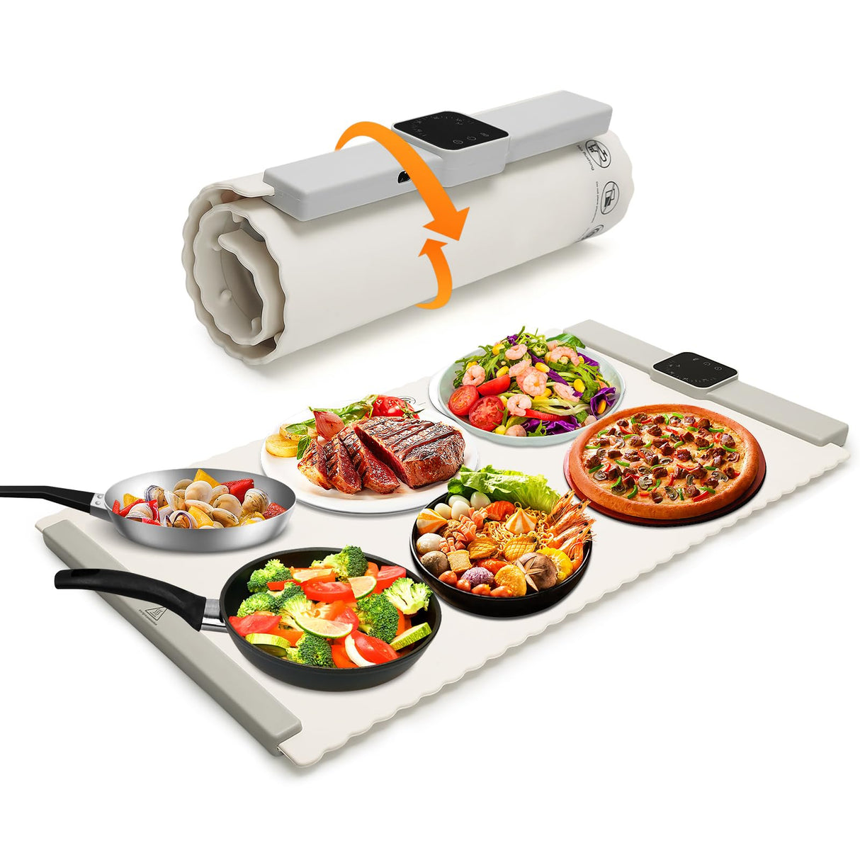 Paninluo Warming Mat for Food 26" X 15.4",Food Warming Mat with Adjustable Temperature(5 Level),Electric Warming Tray,Fast Heating Tray for Home Buffets, Restaurants, Parties