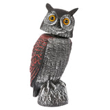 WonderField Fake Owl Decoys to Scare Birds Away-15.8 Inch, Rotating Head Sculptures, Nature Enemy Scarecrow Plastic Owl Statues, Bird Control and Pigeon Deterrent Outdoor for Outside, Patio, Yard
