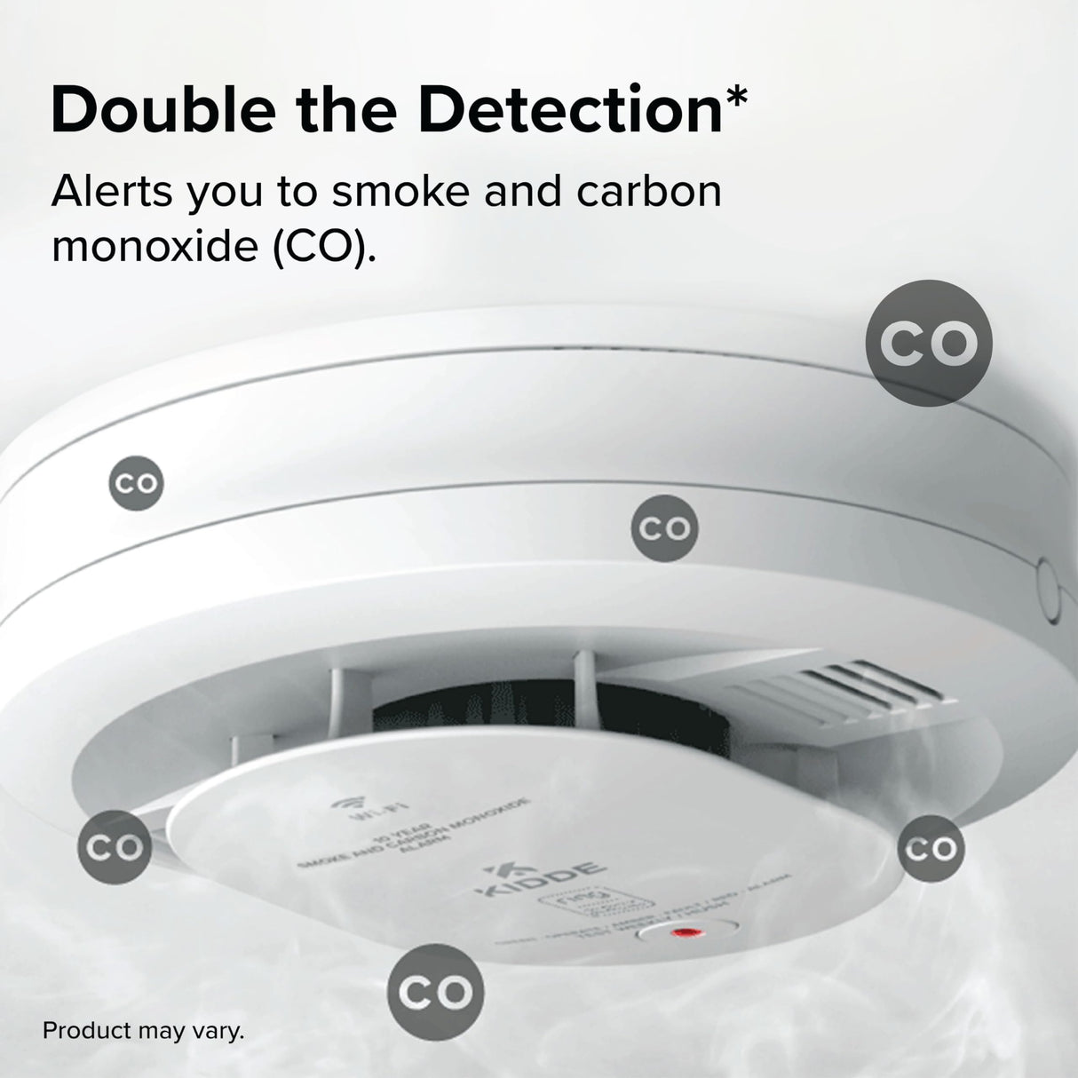 Kidde Smart Smoke and Carbon Monoxide Detector, Ring App Enabled for Real-Time Notifications, Wire-Free Interconnectivity, AA Battery Powered