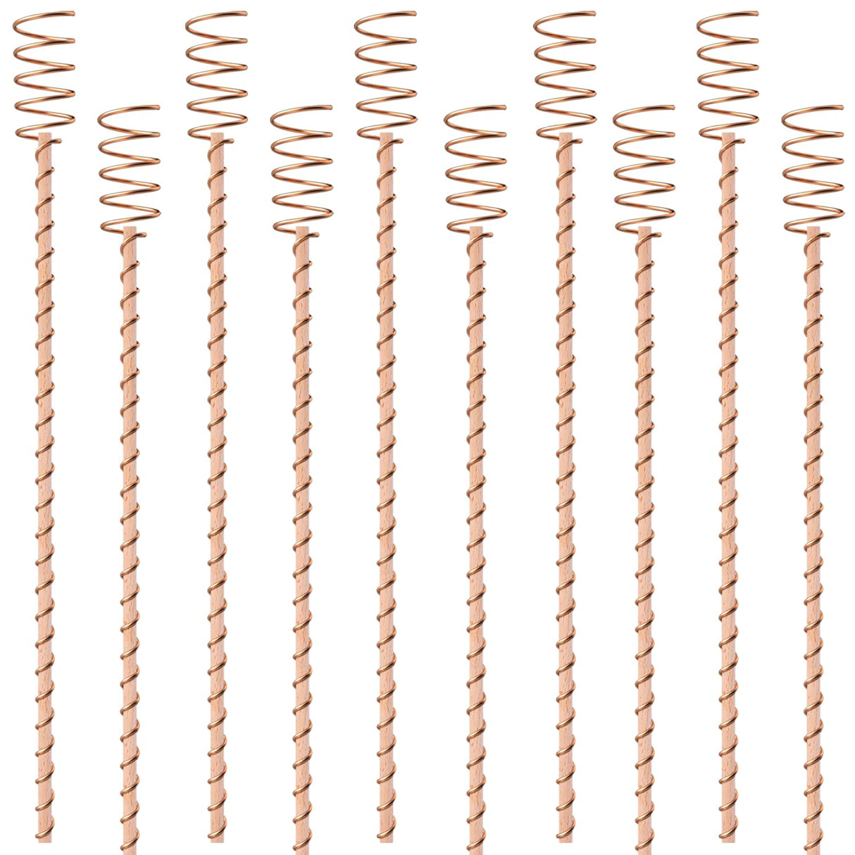 10Pack 17" Electroculture Plant Stakes, Electroculture Copper Gardening Antennas, Long Copper Garden Stakes for Plants Fruits Vegetables Growth, Eco-Friendly & High-Yield