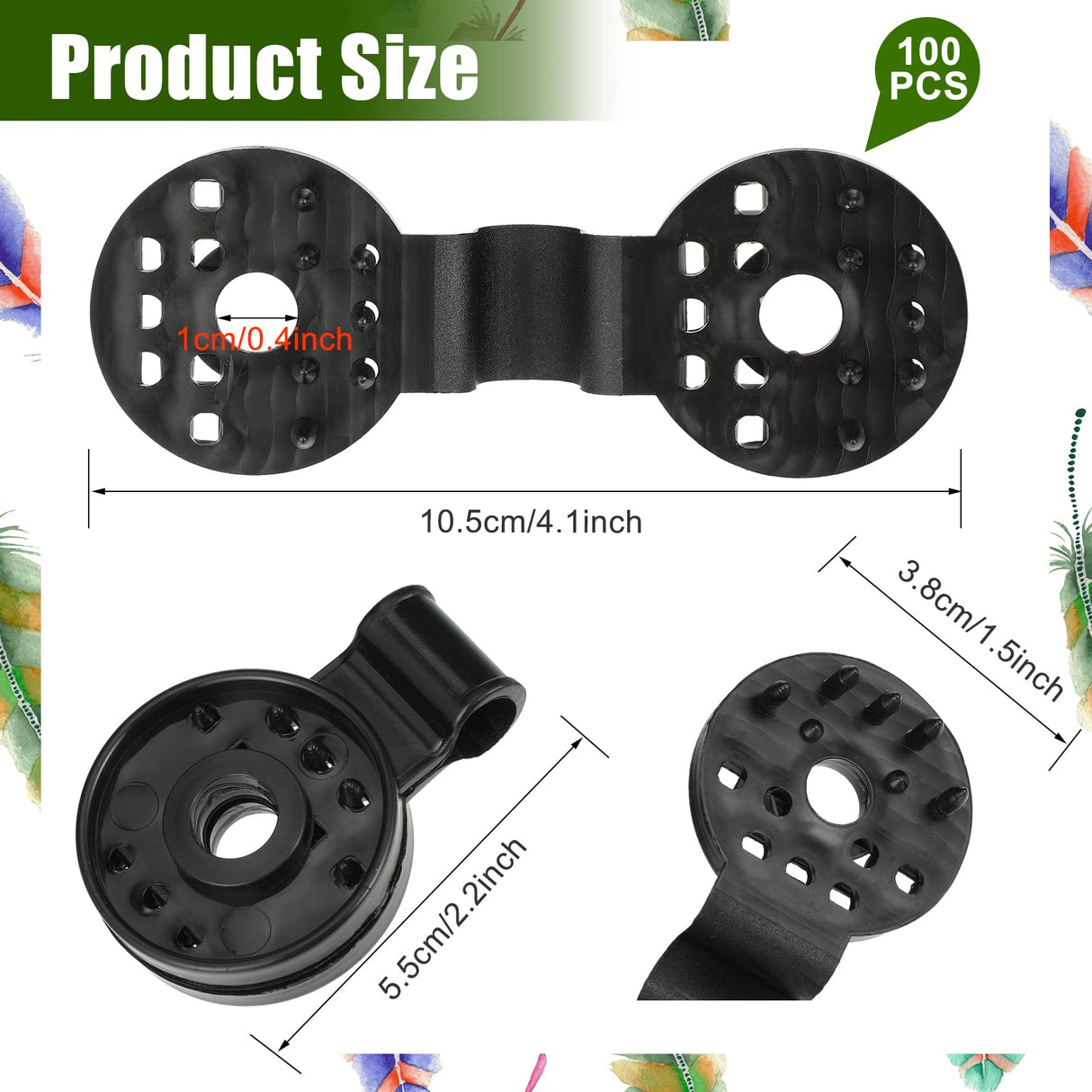 Maitys 100 Pcs Shade Cloth Clips Sunscreen Net Clips Black Plastic Sunshade Clip Greenhouse Shade Cloth Fix Clamp for Anti Bird Netting Garden Netting Patio Agricultural UV Resistant Accessories