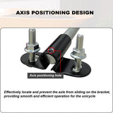 Wheelbarrow Axle Bracket Set, Compatible with 5/8" Hole Wheelbarrow Axles Heavy-Duty Wheelbarrows Spare Parts 10 inch Wheelbarrows axles and 3.3 x 2.1 inch Brackets, Bolts and Nuts and POM spacers