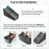 Buryeah Arm Elevation Pillow with 2 Pockets, Soft Ergonomic Support Pillow for Elbow Rest Wedge Broken Arm Gifts with High Density Foam for Recovery Sleeping(Dark Gray)