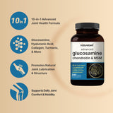 Glucosamine Chondroitin MSM Supplement, 240 Capsules | 10-in-1 Joint Supplements for Men & Women – with Hyaluronic Acid, Collagen, Glucosamine Sulfate, Turmeric, Boswellia, & More – Non-GMO