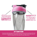 HELIMIX 1.5 Vortex Blender Shaker Bottle Holds Upto 20oz | No Blending Ball or Whisk | USA Made | Portable Pre Workout Whey Protein Drink Shaker Cup | Mixes Cocktails Smoothies Shakes | Top Rack Safe