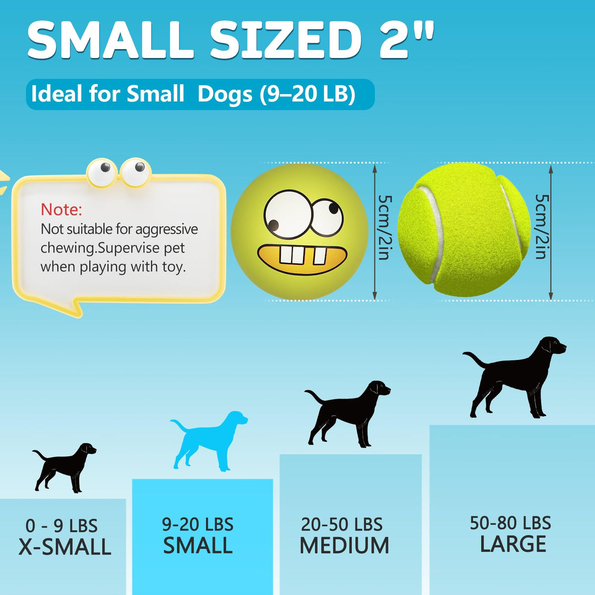 HDSX Squeaky Dog Toys Soft Latex Rubber Squeaky Dog Balls for Puppy Small Pet Dogs (8 Pack) (Round Balls)