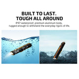 OLIGHT Arkfeld Pro Rechargeable EDC Flat Flashlight with Green Beam, UV and White LED Combo, 1300 Lumens Portable Pocket Lights, Triple Sources for Outdoors Emergency Working (Racing Stripe CW)