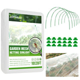 36 Pack Garden Hoops with 10x20 Ft Netting for Raised Beds, 18 Clips