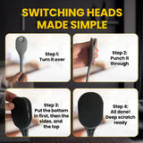 The Ultimate Back Scratcher - Large Dual-Textured Back Scratcher for Men & Women, Long Sturdy Handle, Soft & Firm Scratching Heads, Deep Satisfying Scratch for Back, Scalp & Body