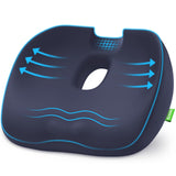 AUVON Innovative Donut Pillow Hemorrhoids Scientific Center Hole and Tailbone Cutout, Orthopedic Pain Relief Donut Seat Cushion for Coccyx, Sciatica, Postpartum Pregnancy, After Surgery Sitting Relief