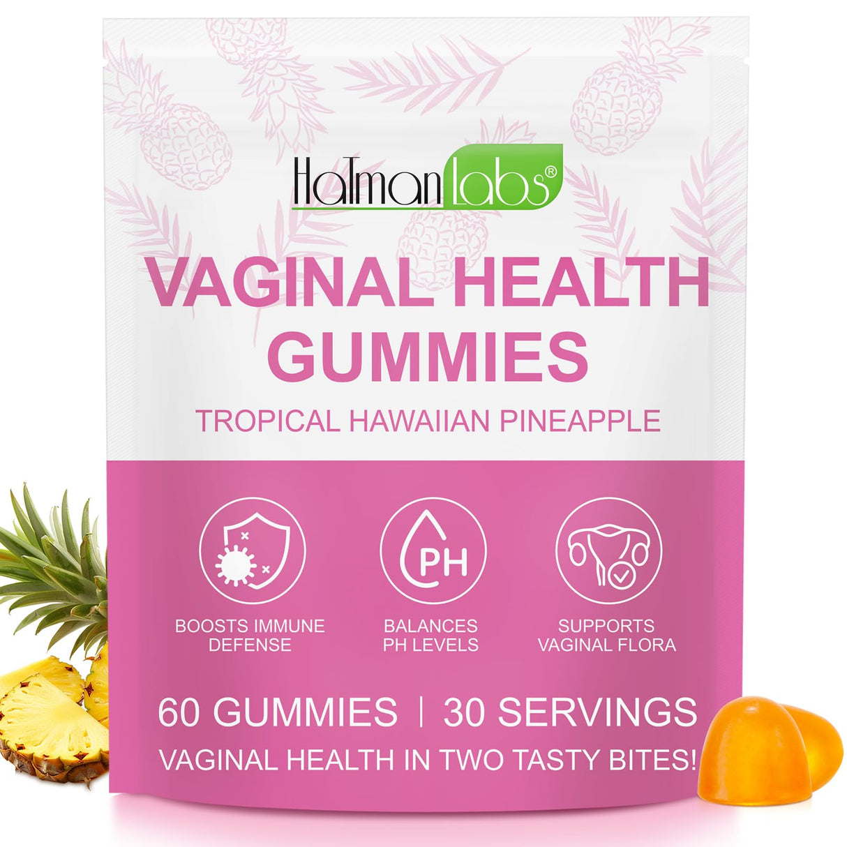 60 PCS Vital Vaginal Probiotics Source Feminine Gummies PH Balance for Women Feminine Balance Gummies Womens Vaginal Health Supplement