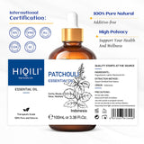 HIQILI Patchouli Essential Oil,100% Pure & Natural for Homemade Perfume, Sooth Skin, Nourish Hair at Home with Diffuser, Gift for Hippie Friend -100ML