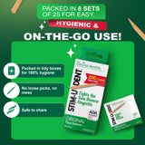 The Natural Dentist Stim-U-Dent Mint Dental Picks, Wooden Toothpicks for Food & Plaque Removal, Travel-Friendly, 24 Packs of 25 (600 Picks)
