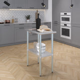 AmGood 30 in. x 15 in. Stainless Steel Work Table | Metal Kitchen Food Prep Table | NSF