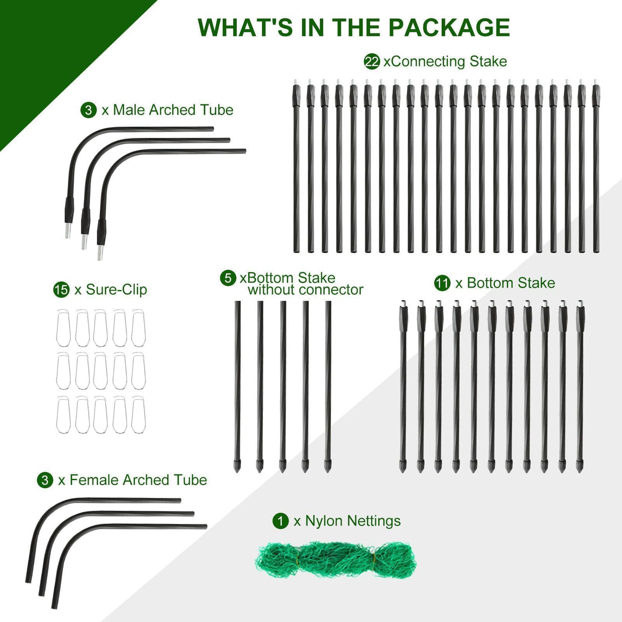 Yotoworth Cucumber Trellis for Raised Bed, 63" Hx63 L, Black