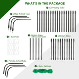 Yotoworth Cucumber Trellis for Raised Bed, 63" Hx63 L, Black