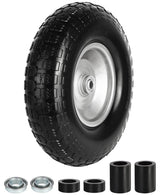 FEILOONG 13 Inch Wheelbarrow Tire Flat Free 4.00-6 Tires, Universal Fit