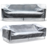 Plastic Furniture Covers for Moving - Heavy-Duty Couch Cover for Sofa, Waterproof & Dustproof Clear Moving Bags for Renovation, Wrap or Storage - Extra Large Bag Open Size 96 x 42 x 62 Inch