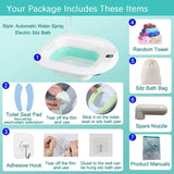 IRWPITW Sitz Bath, Electric Sitz Bath for Toilet Seat Hemorrhoids Postpartum Care Tub, Sits Bath Soak Pan for Women Men, Sitz Baths Salts Bowl, Hip Bath Basin, Foldable, Water Spray Style, Green