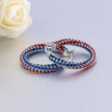 CiNily 4th of July Hoop Earrings for Women 925 Sterling Silver Post Earring