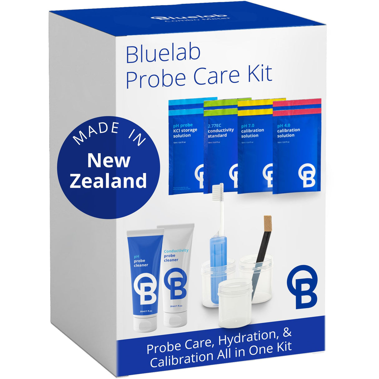 CAREKITPHCON Probe Care Kit for pH and Conductivity (TDS/PPM) Probes and Pens with 4 Solutions and Cleaners, Cleaning Kit Tool for Hydroponic system and Indoor Plant Grow