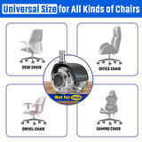 Office Chair Wheels 2" Desk Chair Caster Wheels Smooth Roller Style Quiet for Carpet and Hardwood Floors Universal Fit 11x22 mm Set of 5 Grey